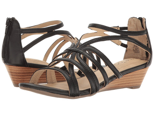 Sofie Black Sandals Me Too Wedge Sandals