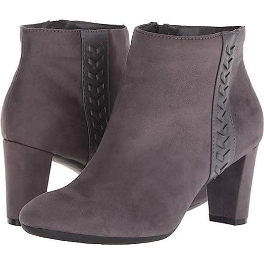 Avenue A Gray Fabric Aerosoles Ankle Boots