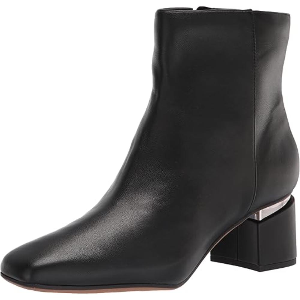 Marquee Black Leather Franco Sarto Ankle Boot