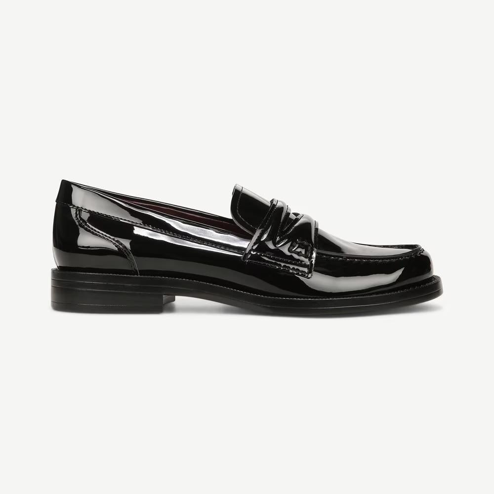 Lillian Black Patent Loafer Franco Sarto Flats