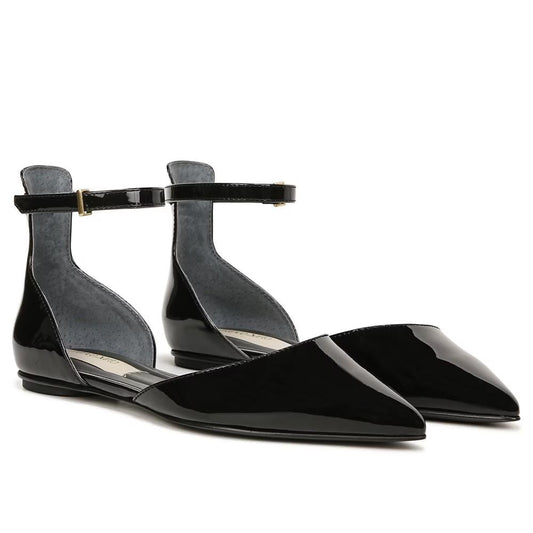 Racer Flat Black Patent Franco Sarto Flats