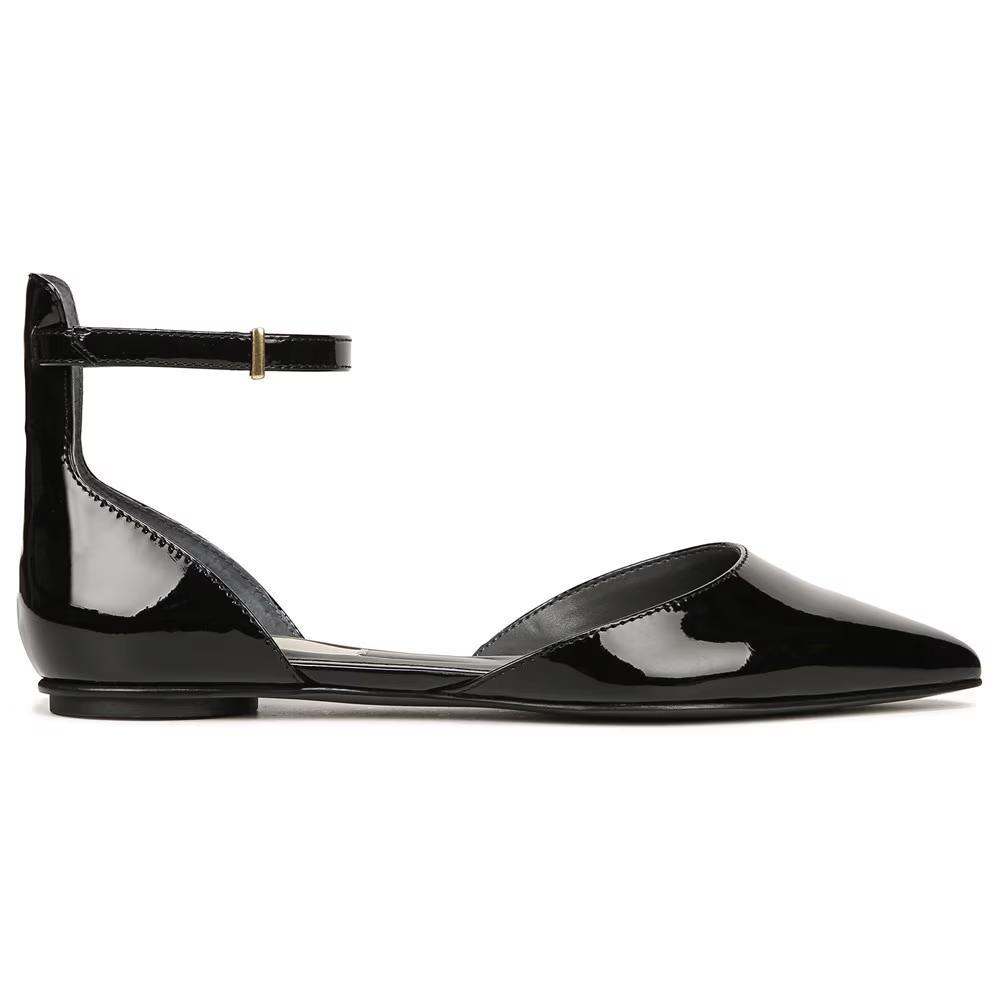 Racer Flat Black Patent Franco Sarto Flats