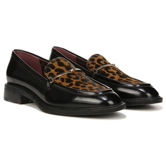 Eda3 Black Leopard Franco Sarto Loafer Flats