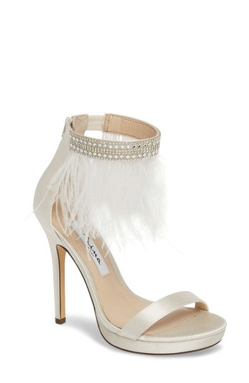 Fran Ivory Crystal Nina Sandals