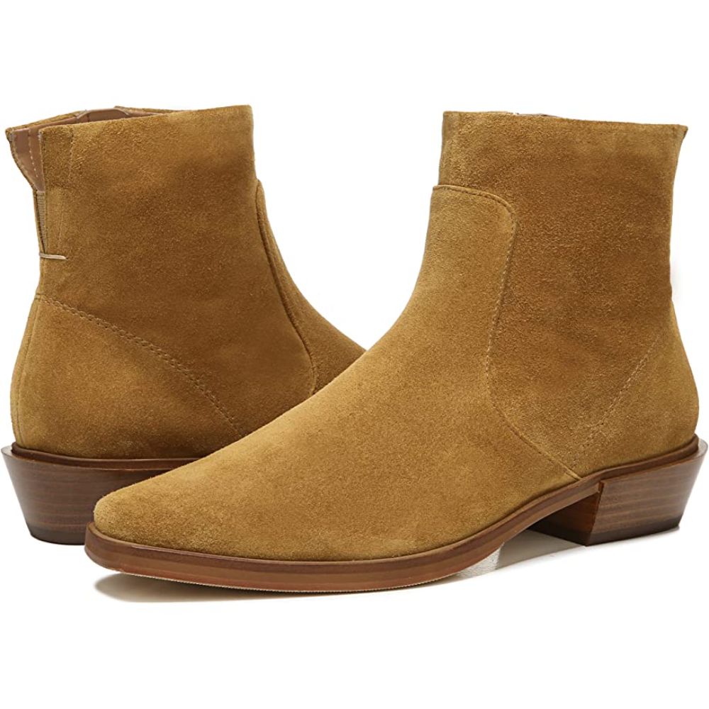 Yeni Caramel Suede Franco Sarto Ankle Boot