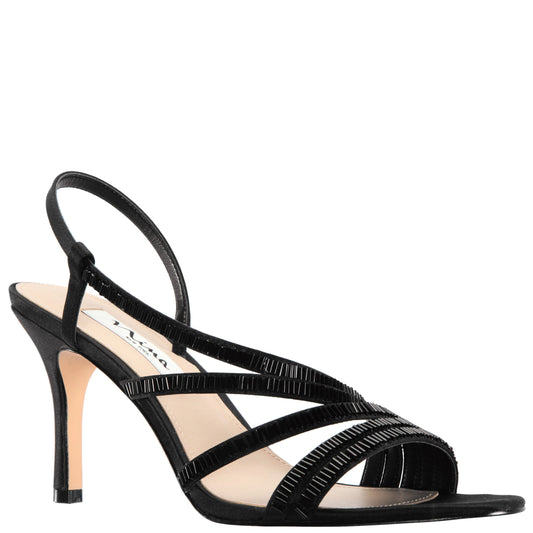 Amani Black Leather Nina Sandals
