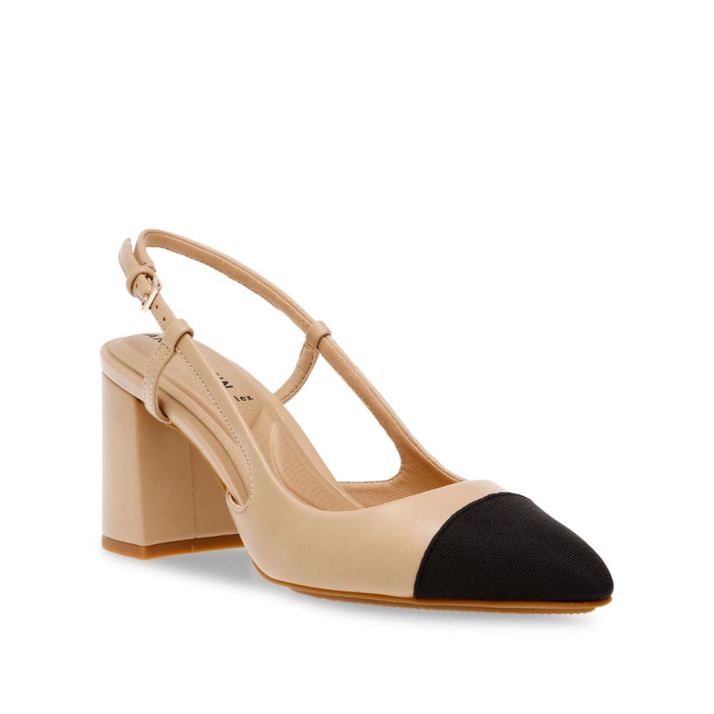 Veruca Biscoti Black Anne Klein Slingback Pumps