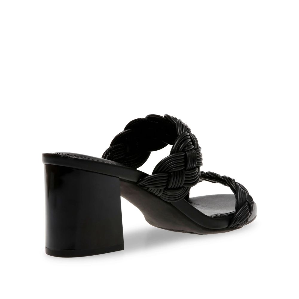 Reggie Black Braided Anne Klein Dress Sandals