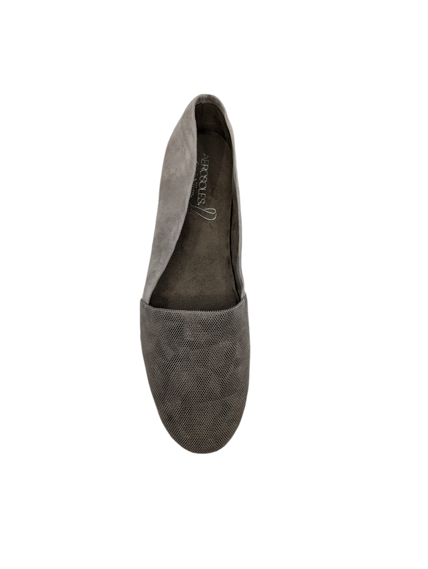 MS Softee Taupe Metallic Leather Aerosoles Loafer Flats