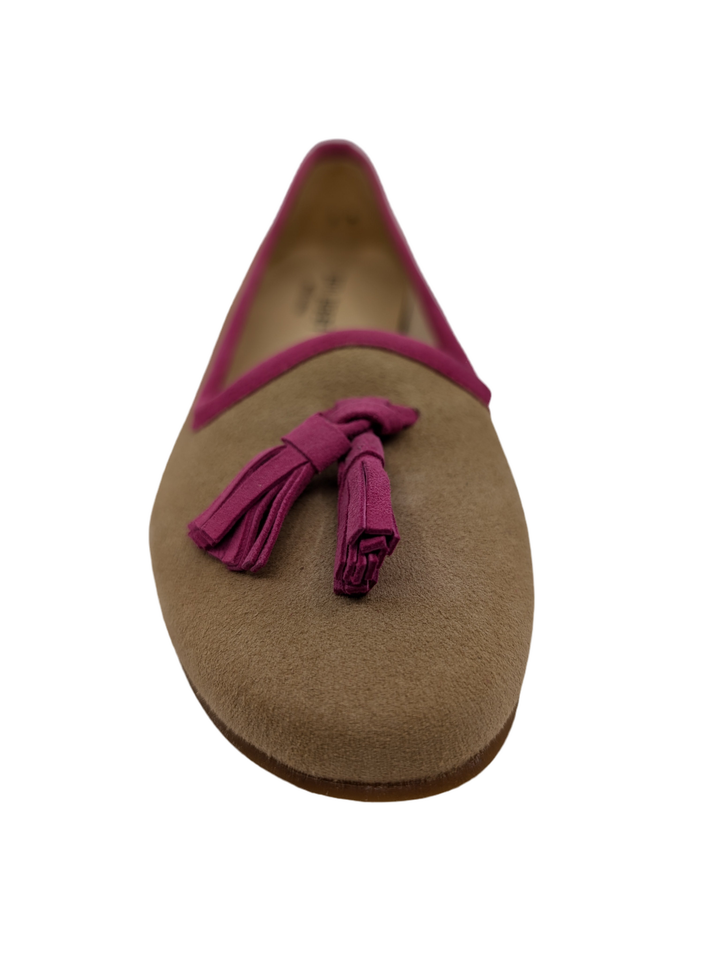 Monelle Cashew Suede Pink Trim Jon Josef Loafer Flat