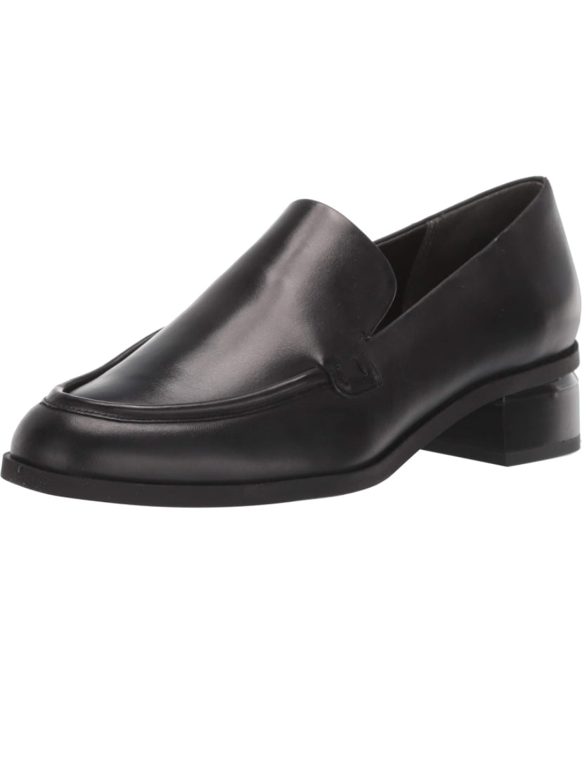 NewBocca  Black Leather Franco Sarto Loafer Flats