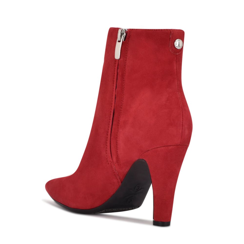 Cale 9x9 Red Suede Leather Nine West Ankle Boot
