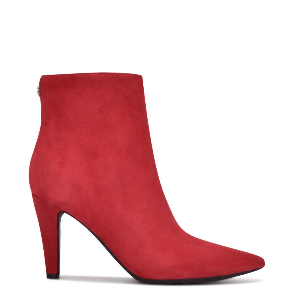 Cale 9x9 Red Suede Leather Nine West Ankle Boot