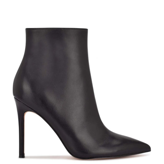 Farrah Black Leather Nine West Ankle Boots