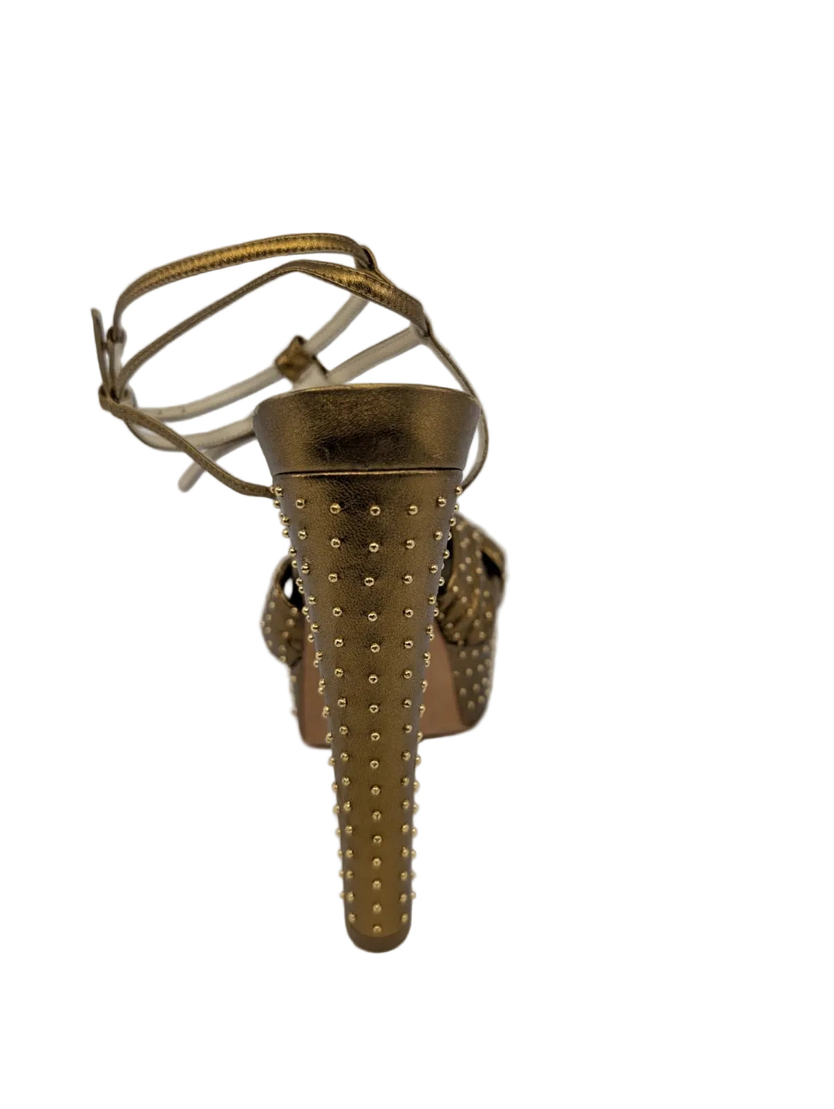 Gold Studded Leather Brian Atwood Platform Sandals