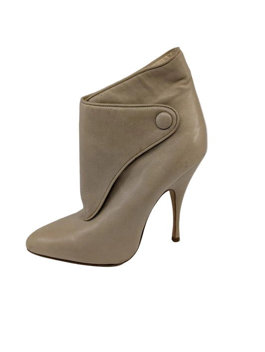 Brian Atwood Beige Leather Ankle Boots