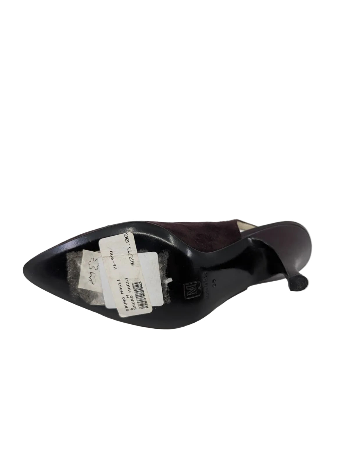 Bruno Magli Dark Burgundy Suede Slingback Pumps