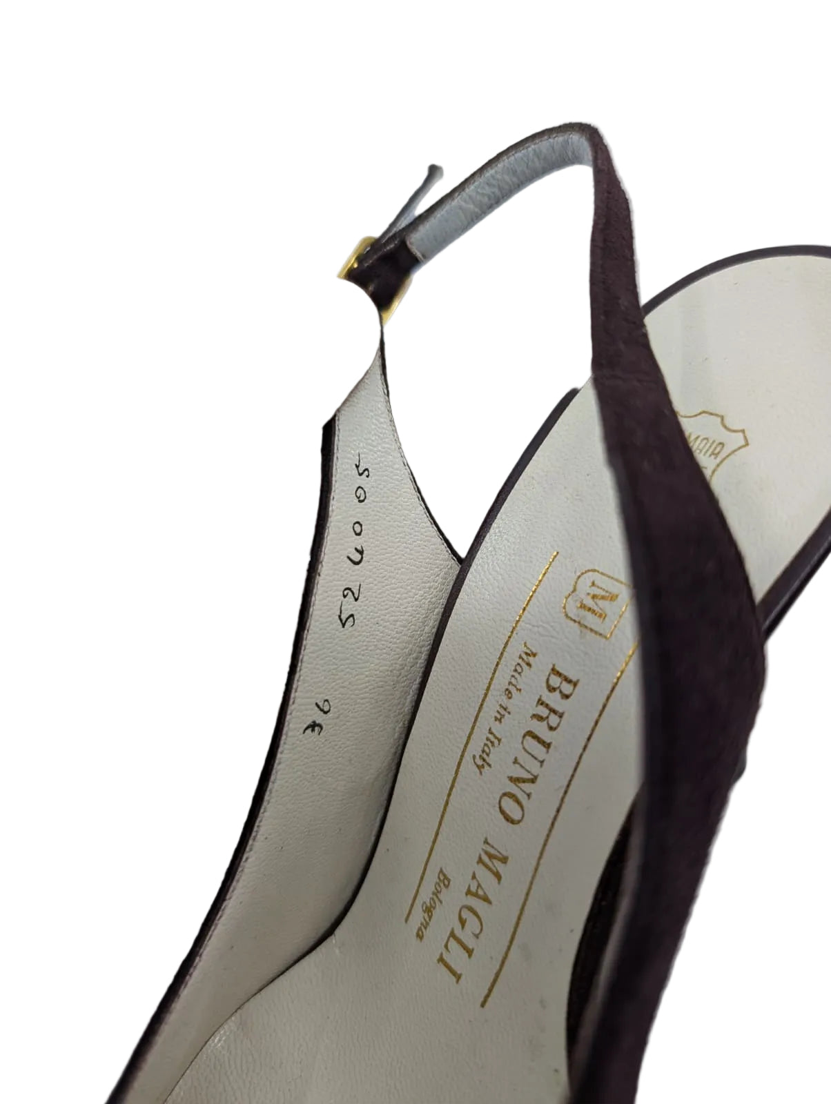 Bruno Magli Dark Burgundy Suede Slingback Pumps