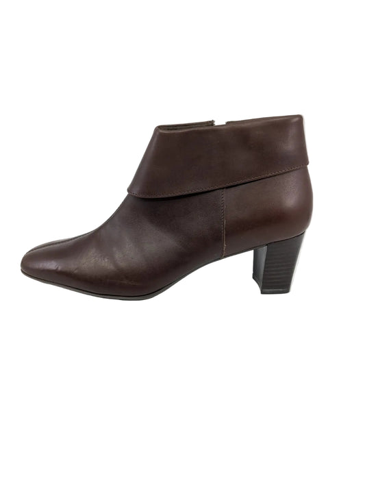 Georgia Brown Leather Relaxshoe Ankle Boots