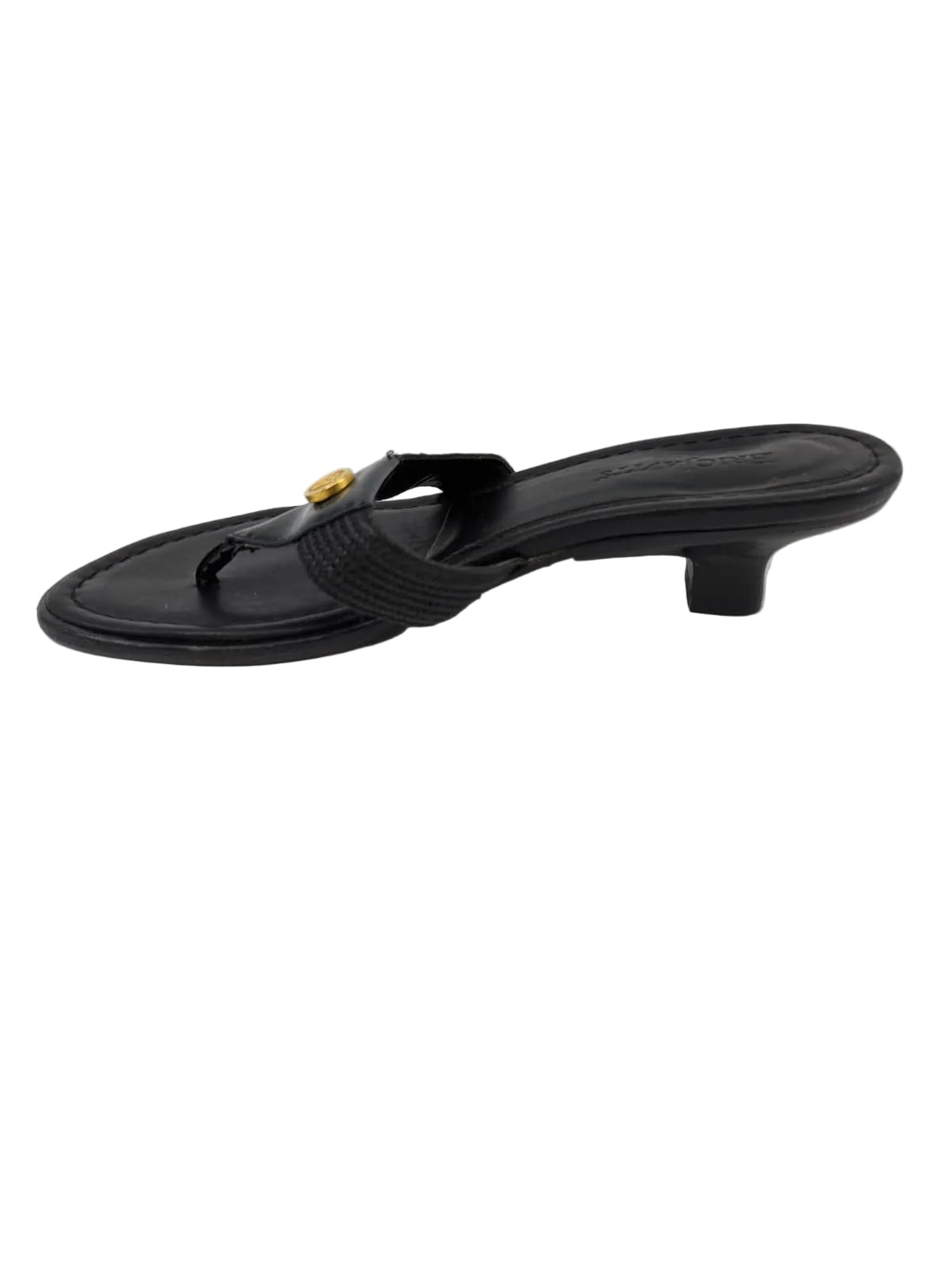 Eric Javits Black Leather Sandals