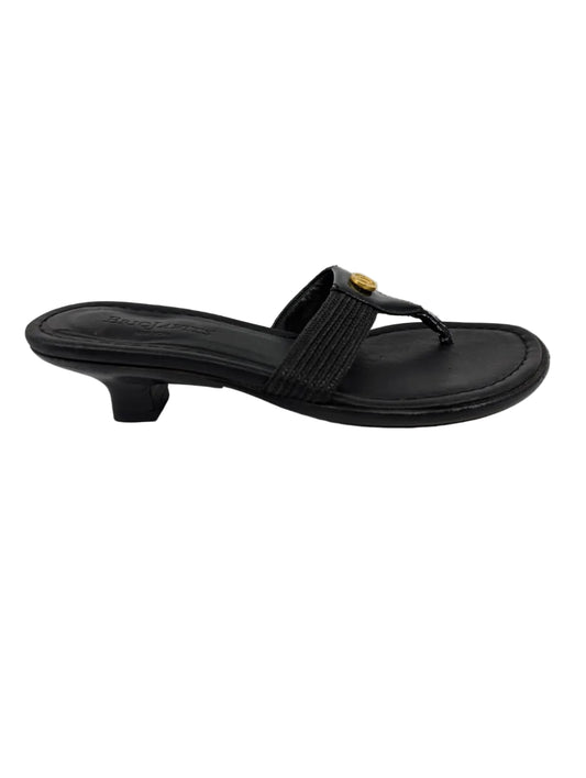 Eric Javits Black Leather Sandals