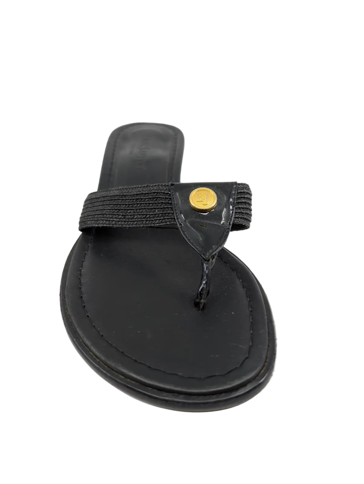 Eric Javits Black Leather Sandals