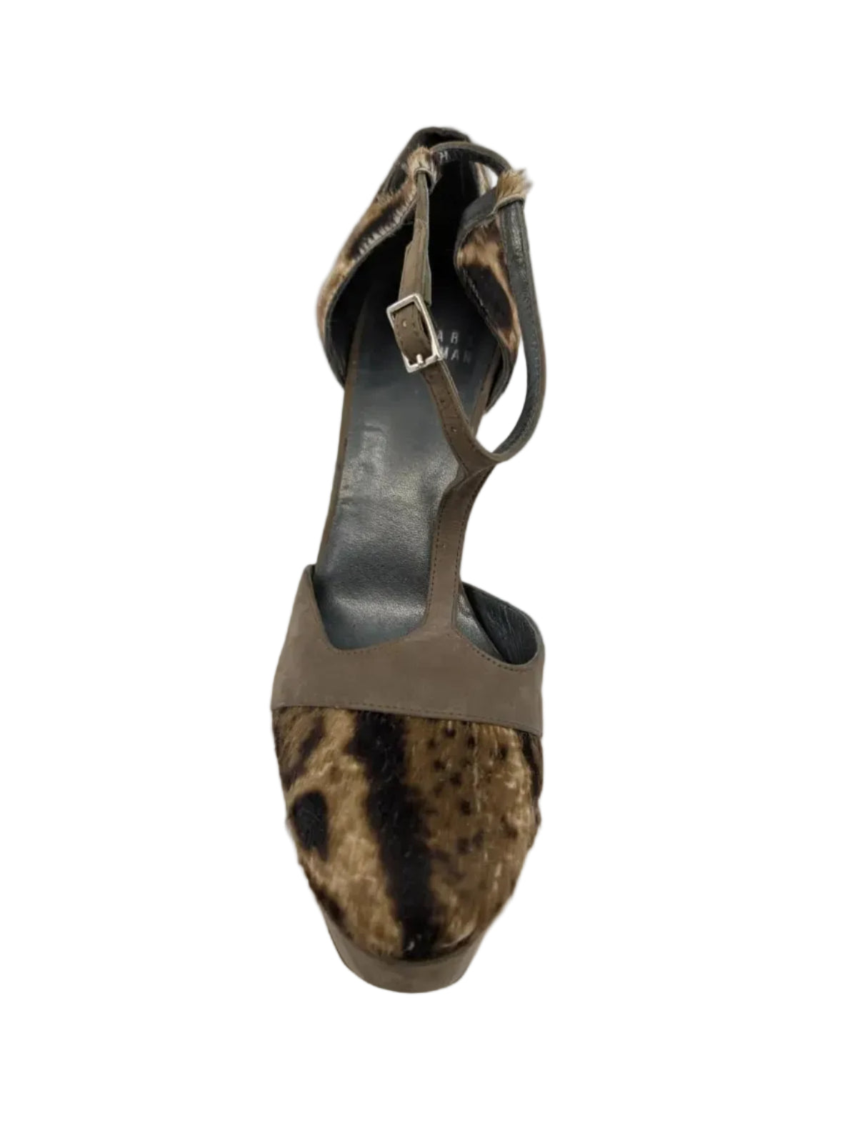 KW90751 Animal Print Calfhair Stuart Weitzman Platform Sandals