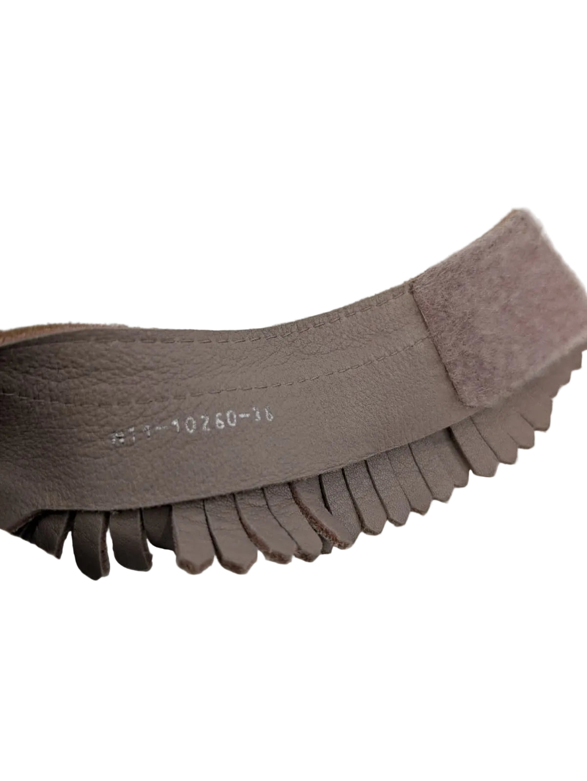 Pedro Garcia Taupe Fringe Flat Sandals