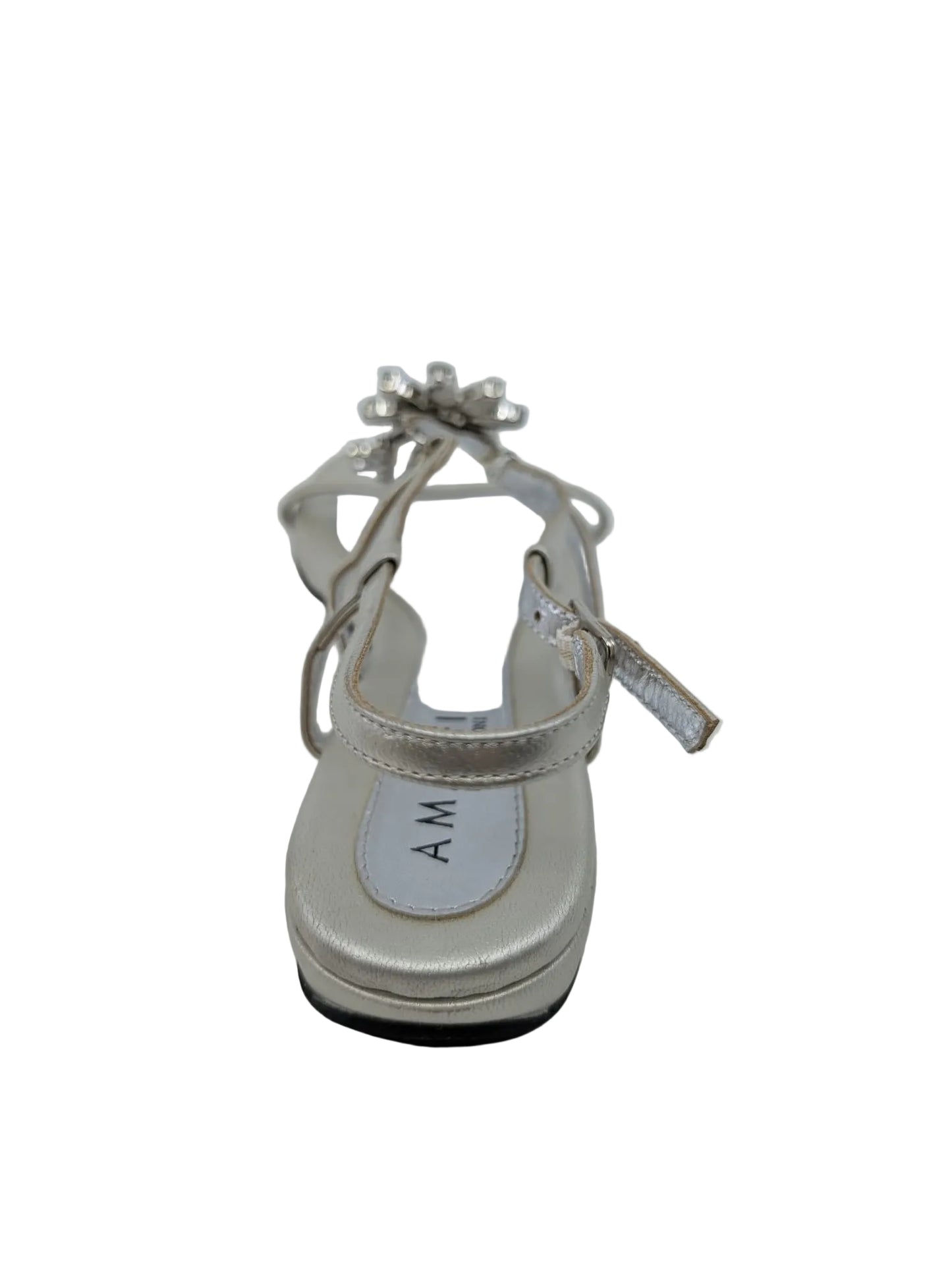 Amalfi Silver Jeweled Sandals