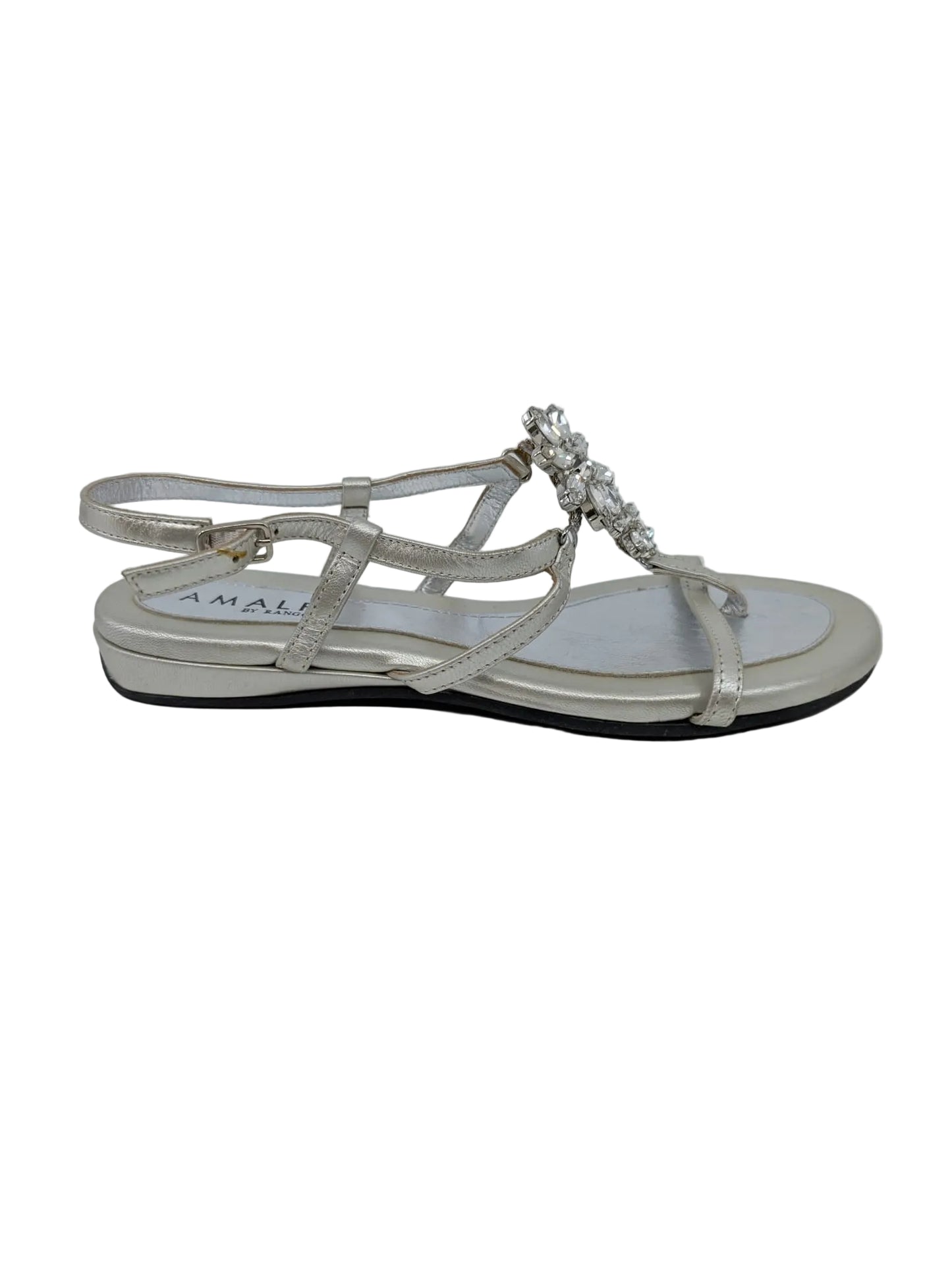 Amalfi Silver Jeweled Sandals