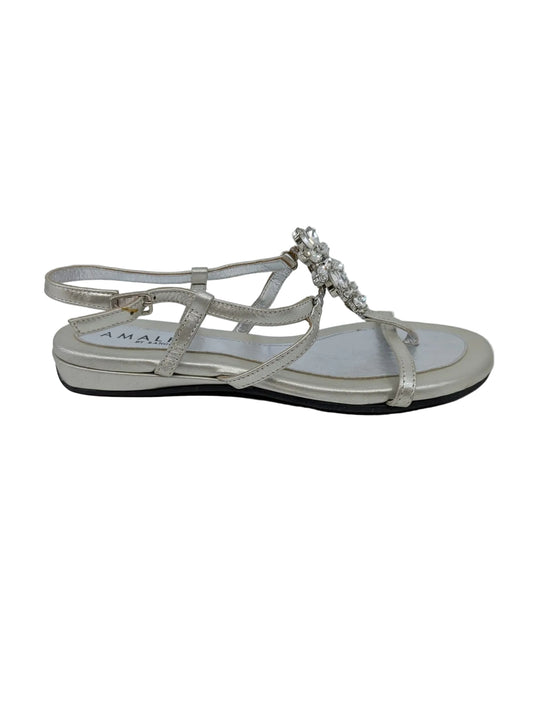 Amalfi Silver Jeweled Sandals