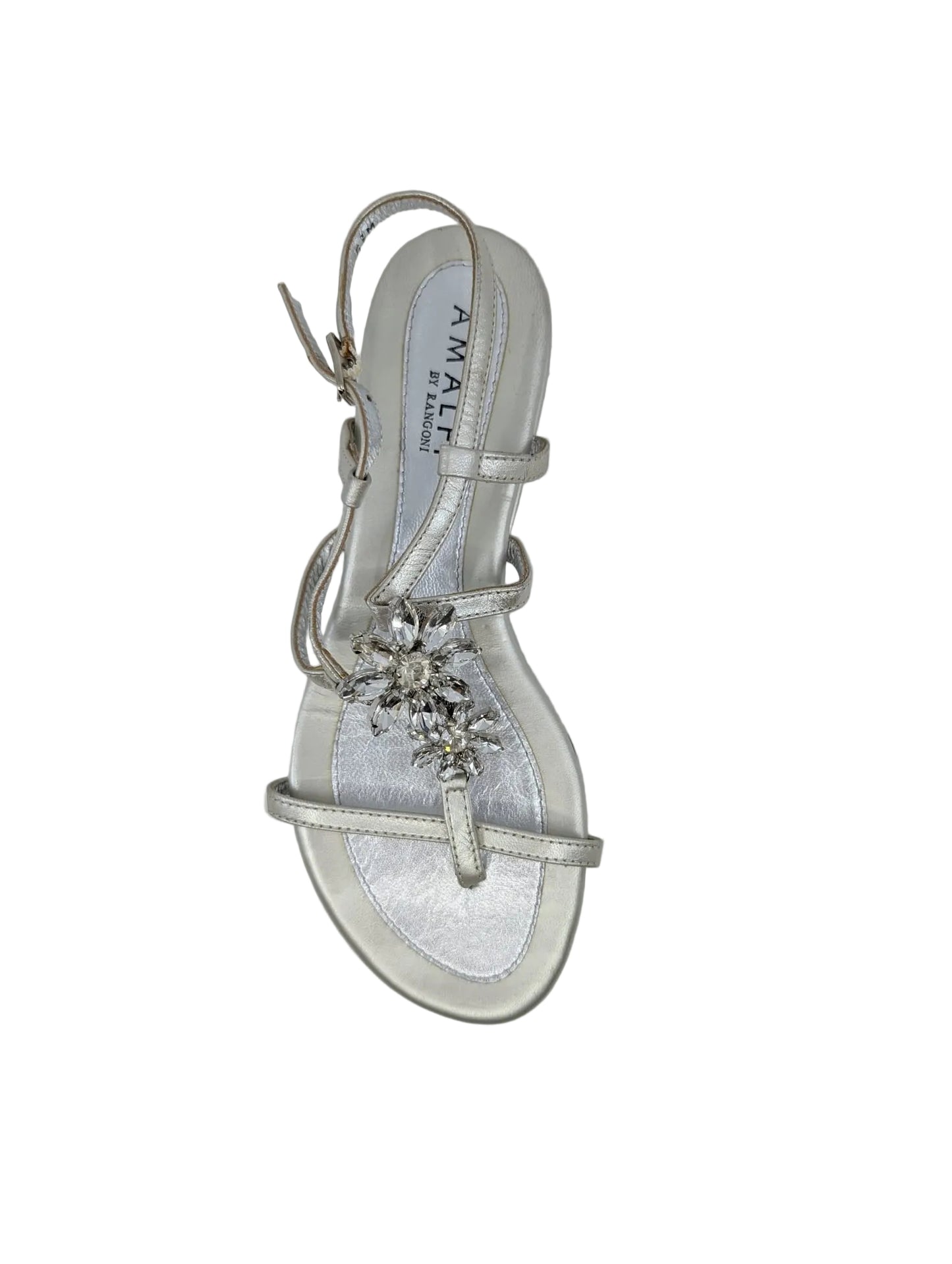 Amalfi Silver Jeweled Sandals