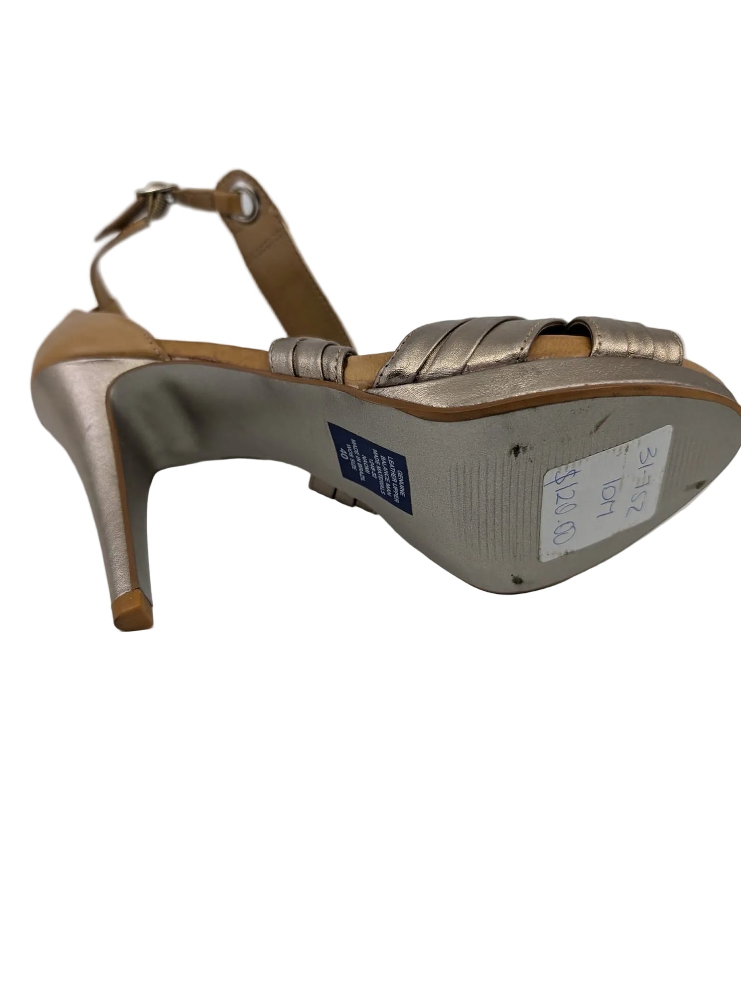 Naomi Beige and Silver Vogue Sandals