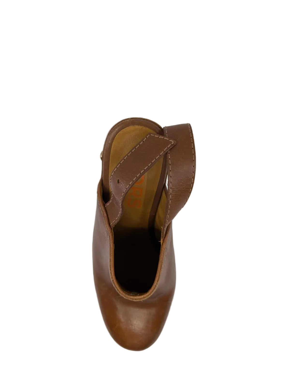 Brown Leather Michael Kors Wedge Clogs