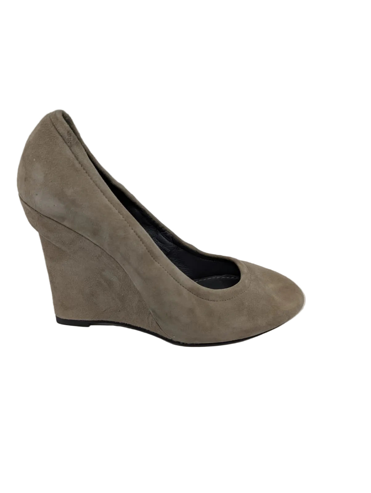 Vera Wang Gray Suede Wedge Pumps