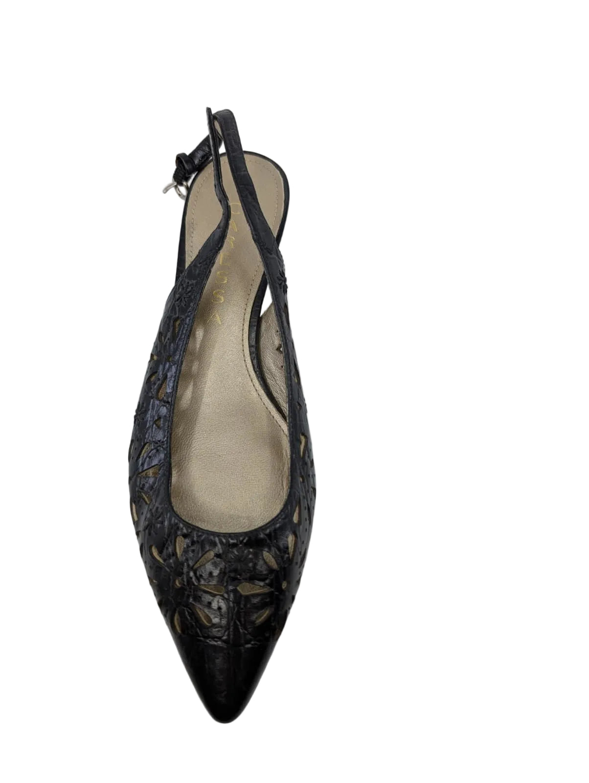 Primrose Black Leather Caressa Slingback Pumps