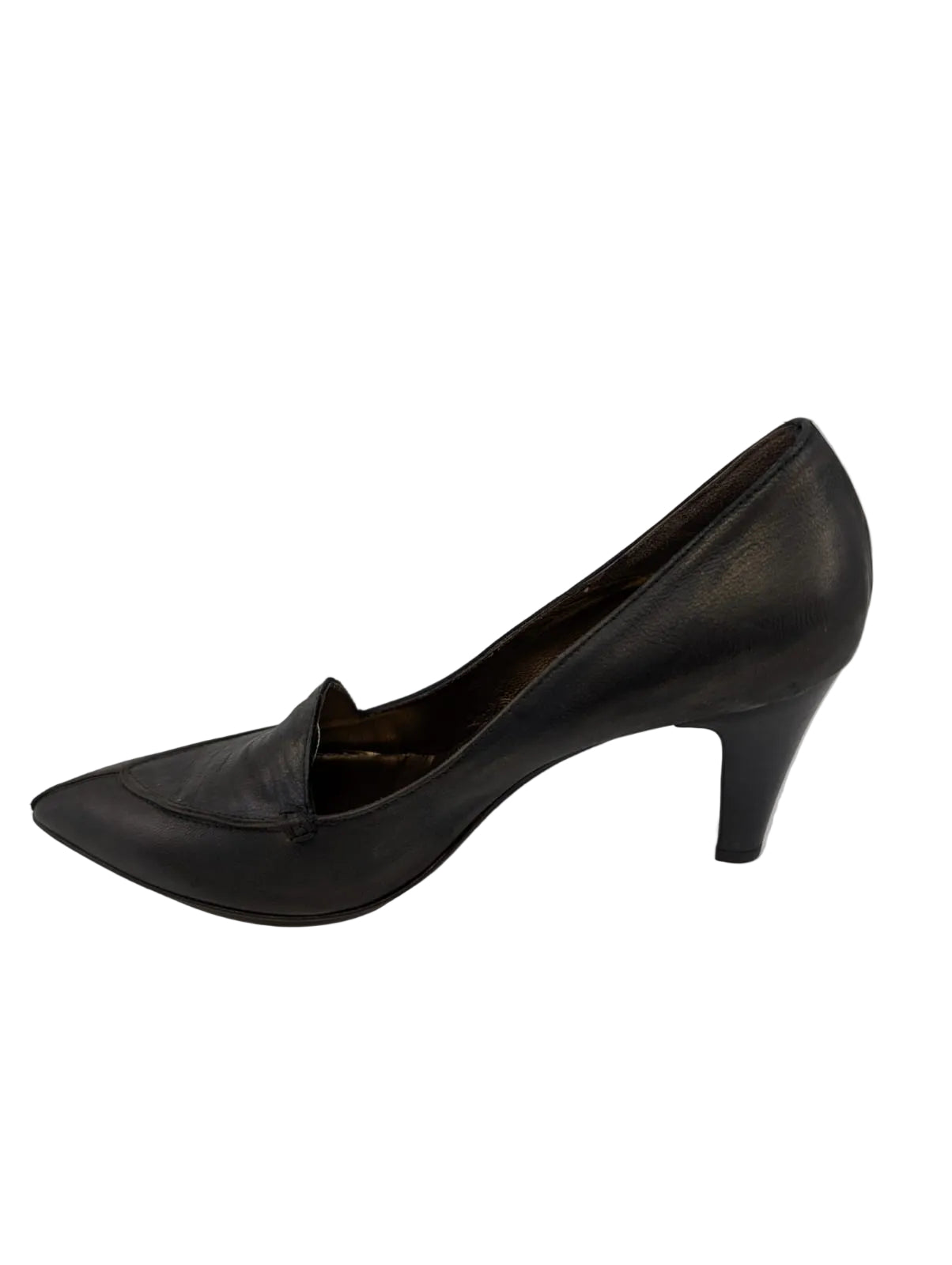 Mario Calvi Black Leather Pumps