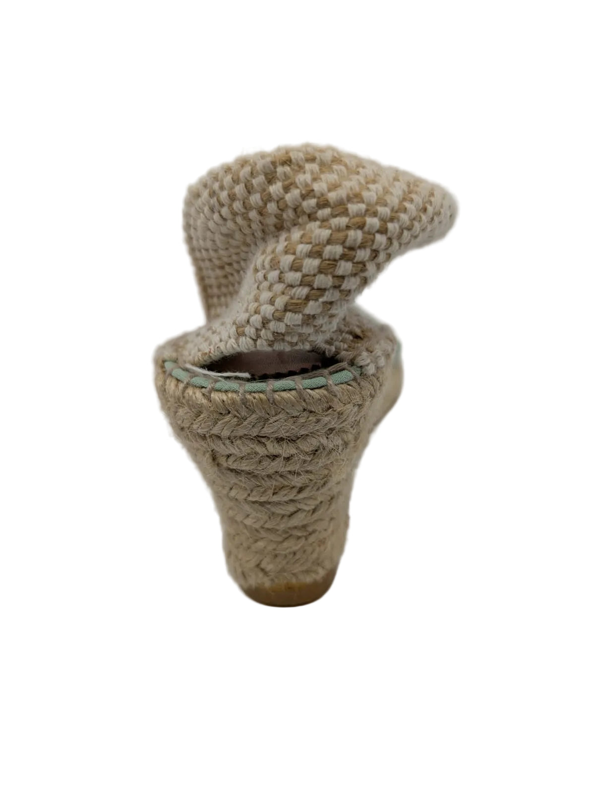 Eric Michael Green Fabric Wedge Espadrille Sandals