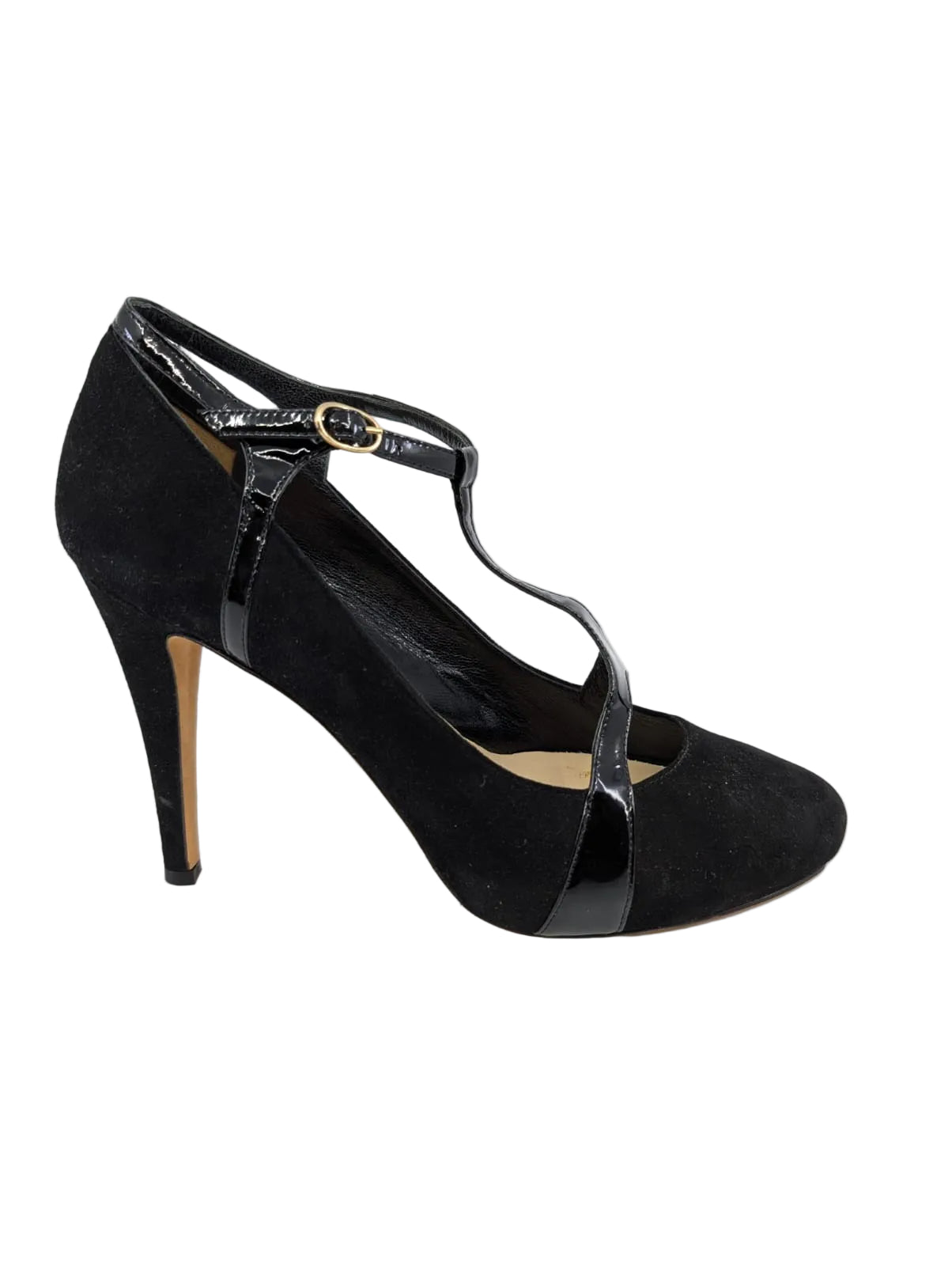 Something Bleu Black Suede Pumps