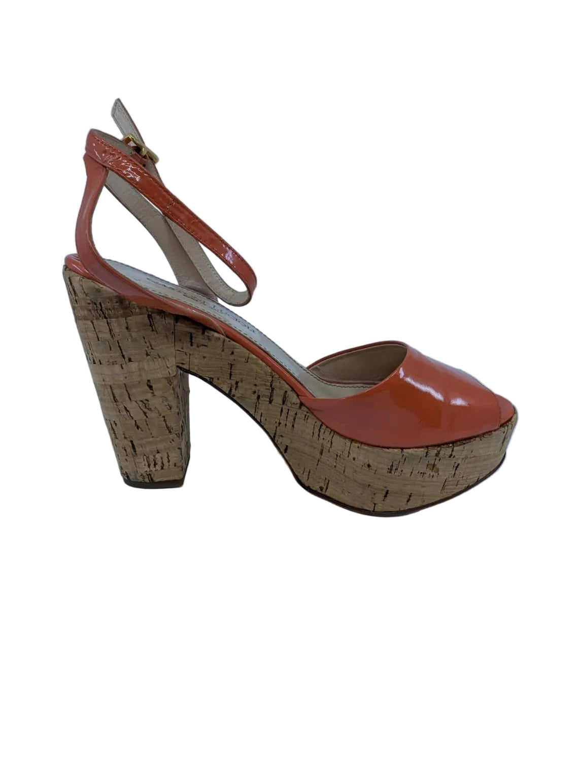 Gastone Lucioli Orange Patent Leather Sandals