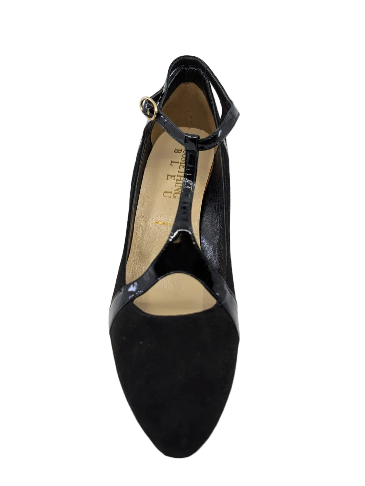Something Bleu Black Suede Pumps