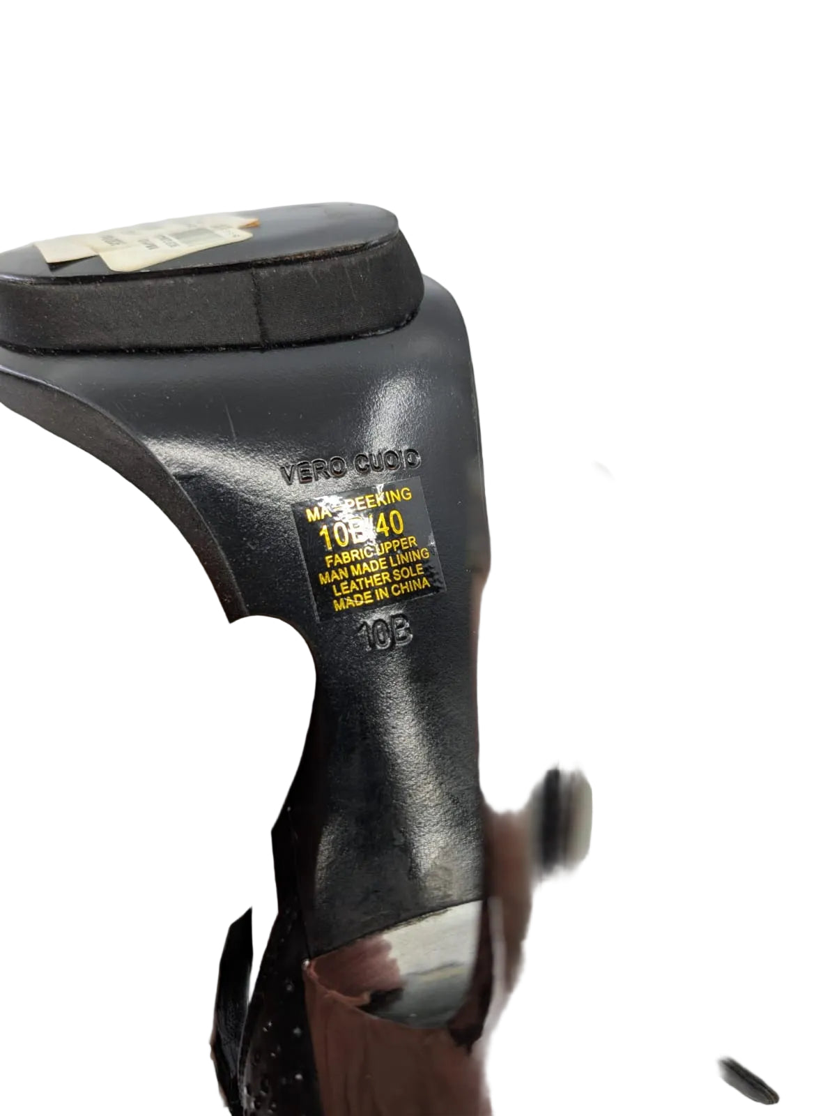 Peeking Black Satin BCBG Sandals