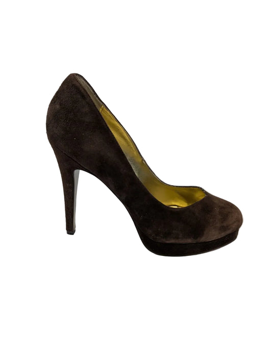 Martinez Valero Brown Suede Pumps