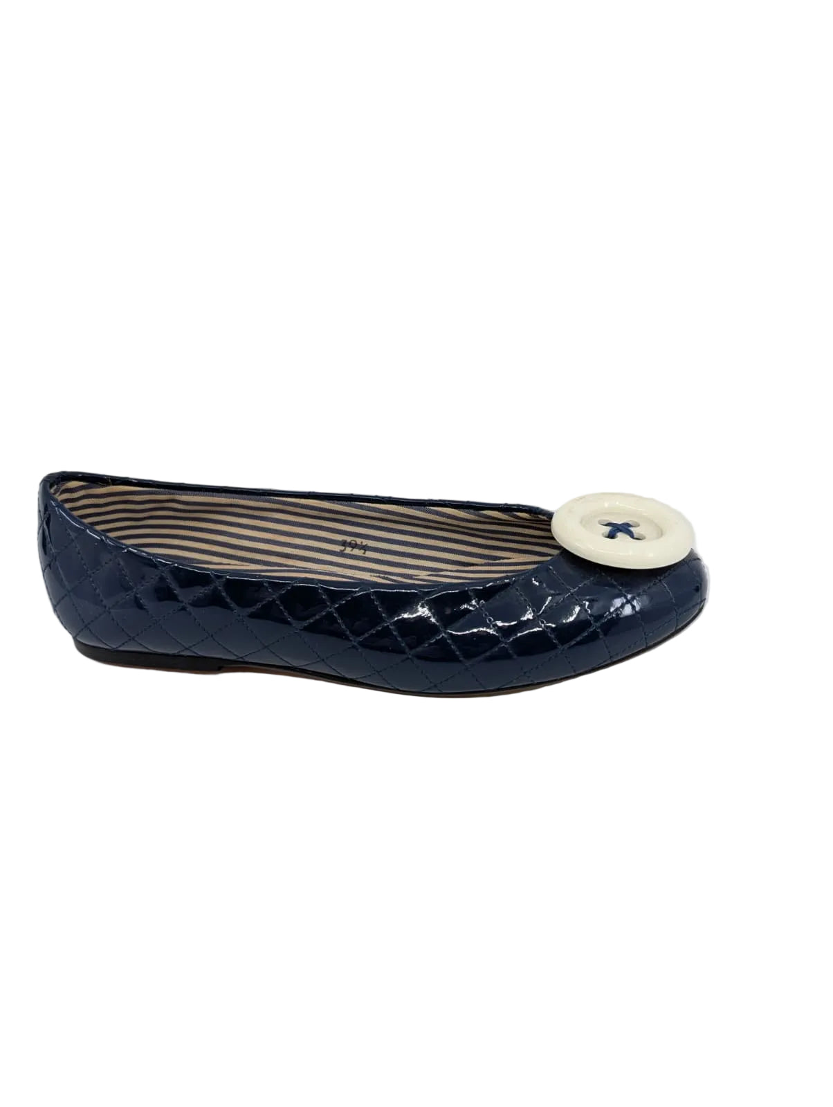 London Sole Navy Patent Leather Ballet Flats