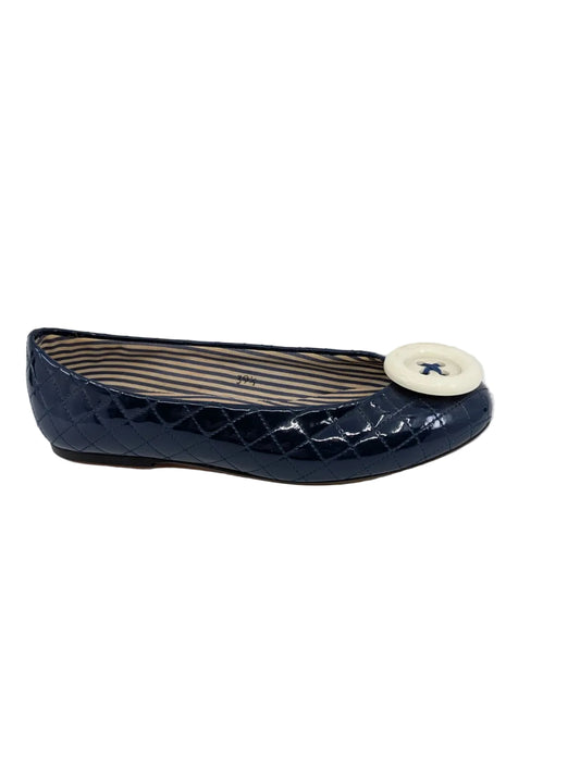 London Sole Navy Patent Leather Ballet Flats