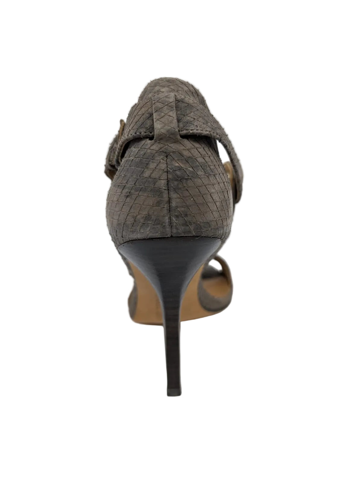 Michael Kors Gray Lizard Leather Sandals