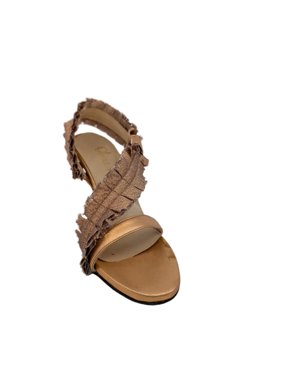 Olivia Rose Bronze Fabric Sandals