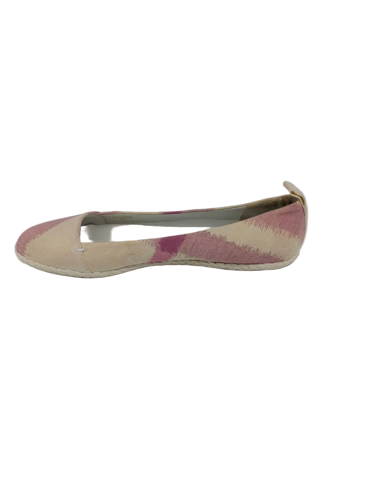 Pink and White Fabric Burberry Ballet Flats