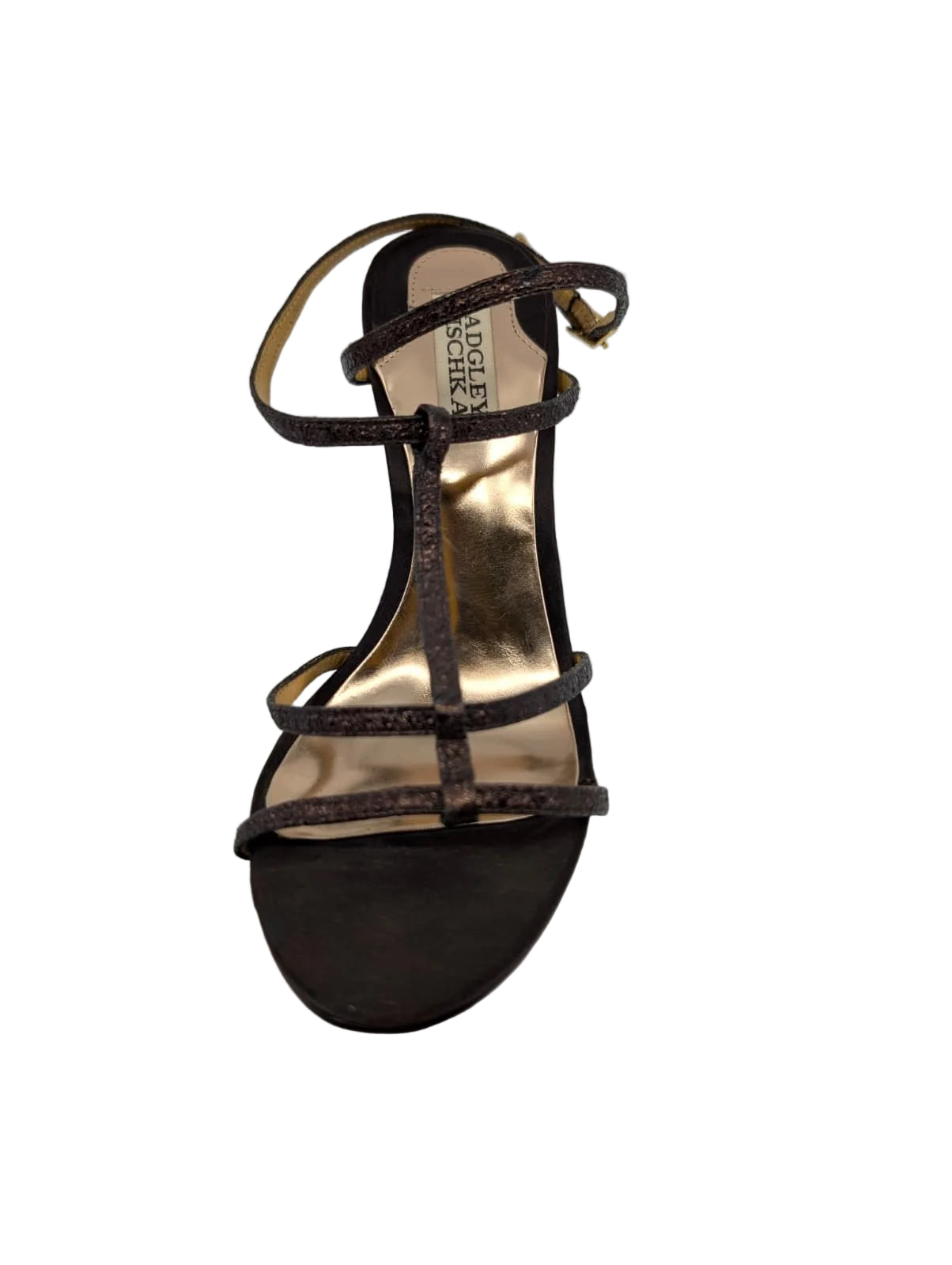 Bronze Metallic Leather Badgley Mischka Sandals
