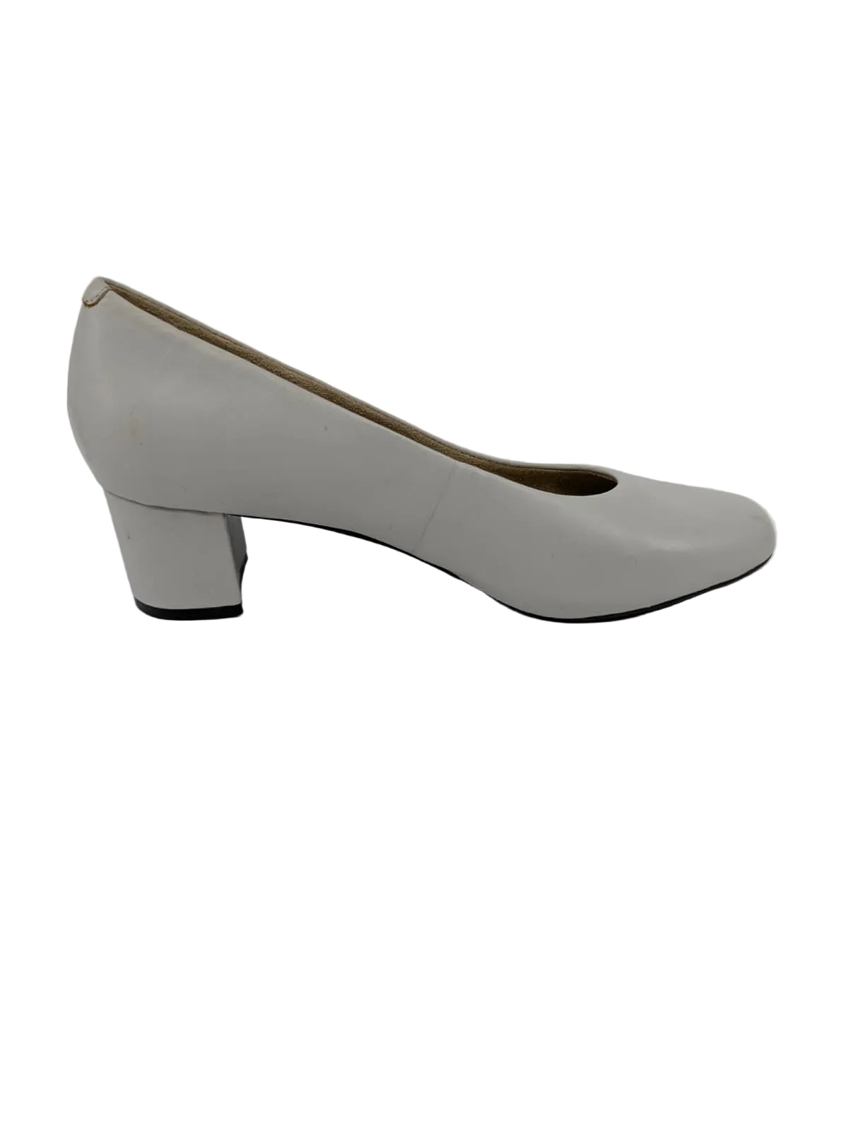 Rockport Gray Leather Low Heel Pumps